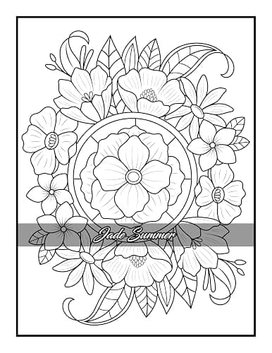 100 Flowers: An Adult Coloring Book with Bouquets, Wreaths, Swirls, Patterns, Decorations, Inspirational Designs, and Much More! thumbnail 11