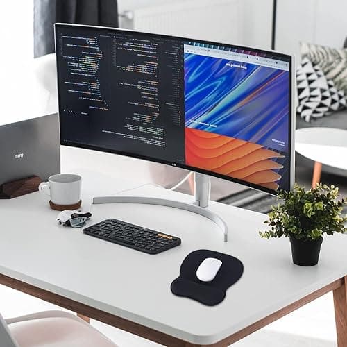EooCoo Ergonomic Mouse Pad with Wrist Support, Mousepad with Memory Foam Wrist Rest and Non-Slip Base for Computer, Cafe, Home & Office, 9.64 x 8.26 in Office Desk Accessories thumbnail 9