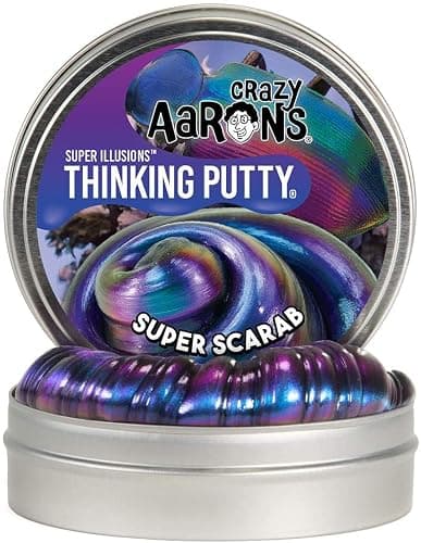 Crazy Aaron's Thinking Putty - Super Scarab - Multi-Color Sensory Putty for Kids and Grown ups in a 4" Tin - Creative and Endless Fun, Stress Relief Therapy Toys, Never Dries Out - Made in USA - Image 1