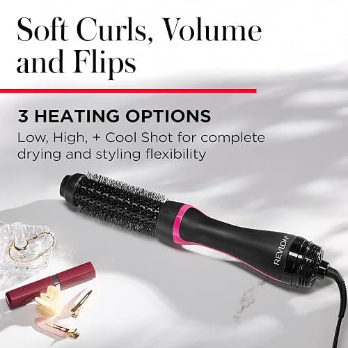REVLON One-Step Hair Dryer and Styler - Root Booster Round Brush for Styling, Dryer Brush for Fast and Easy Salon-Quality Blowout, More Shine and Less Frizz (1-1/2 in) thumbnail 6
