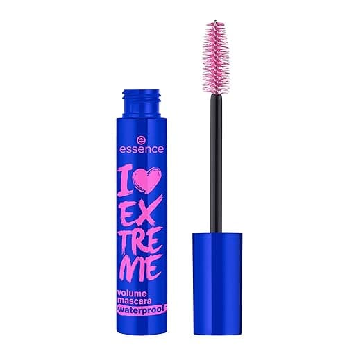 essence | I Love Extreme Volume Mascara Waterproof | Paraben Free | Cruelty Free | Black (Pack of 1, Waterproof) - Pack of 1 - Waterproof Black