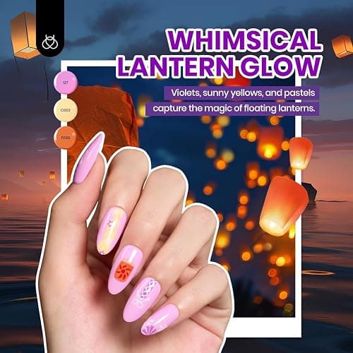 Beetles Gel Nail Polish Set - 44 PCS Brown Nude Burgundy Gel Polish Winter Nails Fairytale Town Collection with 4Pcs Base Glitter Matte Glossy Top Coat Soak off Uv Gel DIY Manicure thumbnail 6