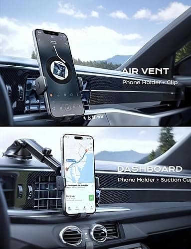 CHGeek Wireless Car Charger, 2025 Upgrade 15W Fast Charging Auto Clamping Car Phone Holder Charger, Phone Holders for car Mount, fit for iPhone 17 16 15 14 13 Mini Pro Max XR,Samsung Galaxy S25 Ultra thumbnail 3