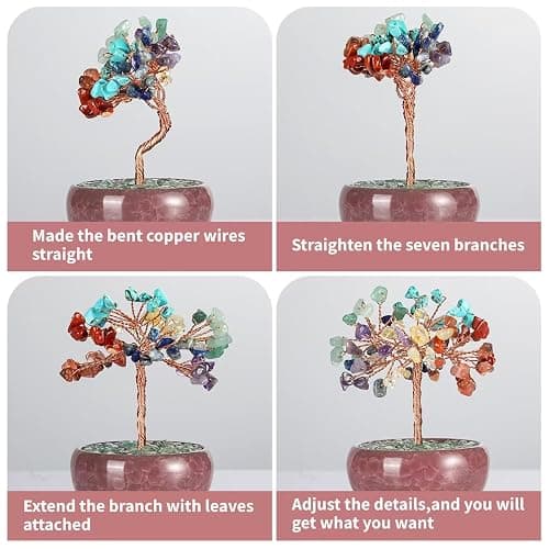 Bosfante Crystal Tree of Life for Wealth & Prosperity,Seven Chakra Tree for Energy Balance,Crystal Decoration for Home thumbnail 4