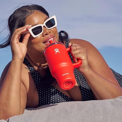 Hydro Flask Travel Tumbler with Handle, Lid and Straw - Insulated Stainless Steel in 40 Oz Trillium thumbnail 12