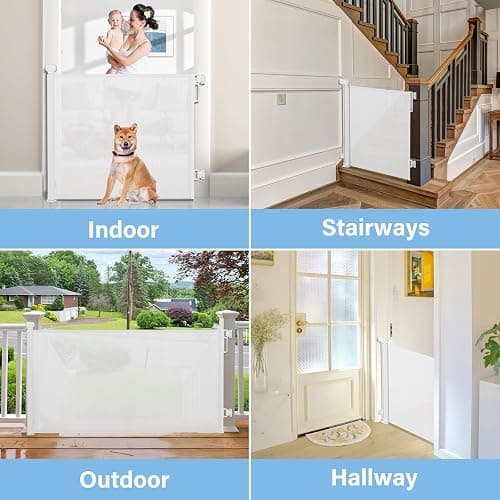 Lauren: PRObebi Retractable Baby & Dog Gate - Extends to 72" Wide, 34" Tall, for Stairs, Doorways, Hallways & Outdoor Use thumbnail 6