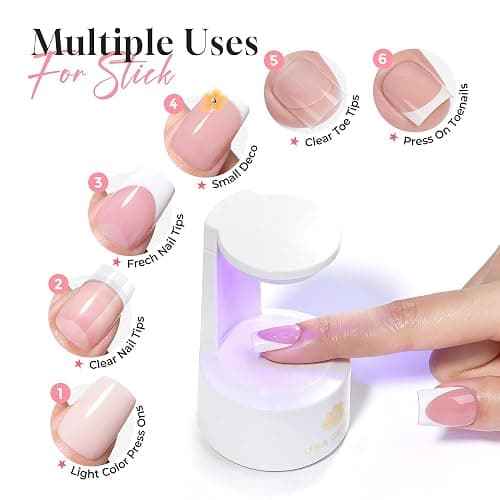 UNA GELLA Solid Nail Glue Super Strong for Press On Nails & Nail Tips 15g | Lamp Curing Needed, Long-Lasting Glue Gel for Clear Flase Fake Nails, Home DIY Salon Acrylic Nail Art Extension for Beginners thumbnail 4