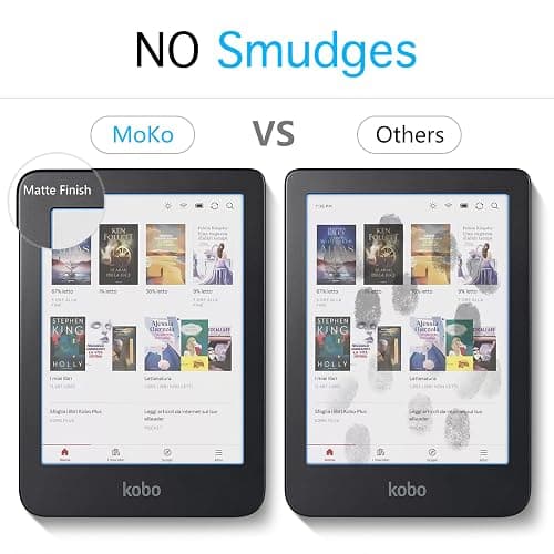 MoKo 2-Pack Screen Protector for Kobo Clara Colour 6" 2024/Kobo Clara BW 6" 2024/Kobo Clara 2E 6" 2022, Anti-Glare Premium PET Protective Film Full-Coverage Matte Screen Protector thumbnail 4