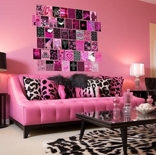 TwoDays Mcbling Room Decor Aesthetic Wall Collage Kit, Trashy Y2k Posters for Girls bedroom, 2000s Hot Pink Wall Art, Emo Baddie Prints for women Apartment.(Set of 50, 4" × 6") thumbnail 4
