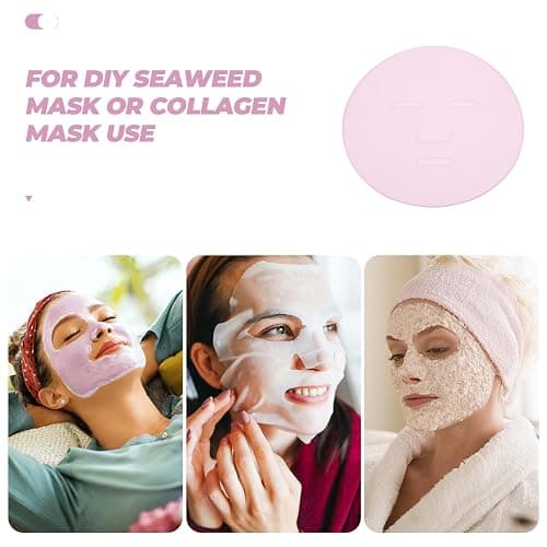 LEORX 2 pack Collagen Mask Tray Reusable Facial Mask Mold for Diy Seaweed and Mud Making Face Plate for Salon and Home Skin Care thumbnail 8