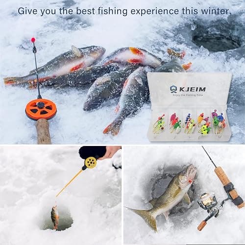 Ice Fishing Jigs Luminous Ice Fishing Lures Glowing Jig Gear Winter Fishing Jigging for Crappie Pike Panfish Walleye Perch Bluegill 6pcs/20pcs thumbnail 6