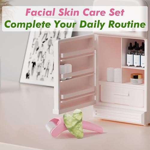Gua Sha & Ice Roller for Face, Small Gifts, Facial Tools for Puffiness and Redness Reducing Skin Care Routine, Self Care Massage Gift for Women Men thumbnail 4