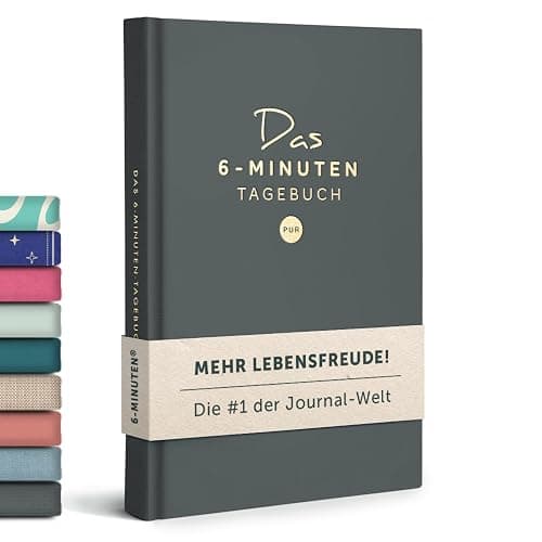 6-Minuten® Tagebuch für Erwachsene 2026 (Das Original) – Mehr Achtsamkeit, Resilienz & Selbstliebe – Dankbarkeitstagebuch, Journal Buch – Achtsamkeitstagebuch in 22 Sprachen übersetzt - Image 1