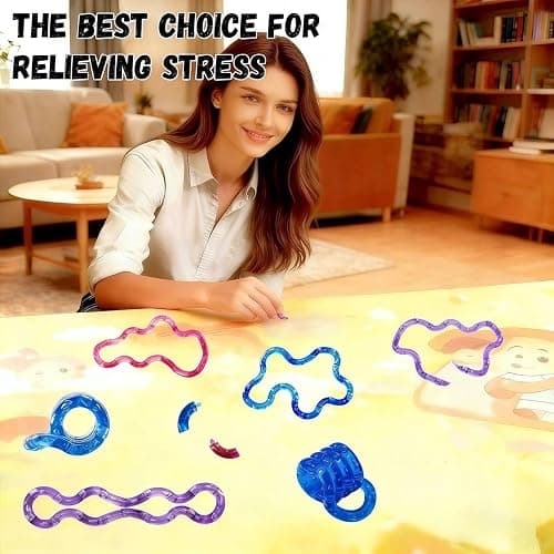 Eralivmart 6 Piece Twisty Fidget Toy Set Sensory Stress Relief for Adults | Bulk Sensory Fidget Toys,Relieve Stres,Anxiety Relaxation,Decompression Multicolor Gift Portable Quiet Toys thumbnail 6