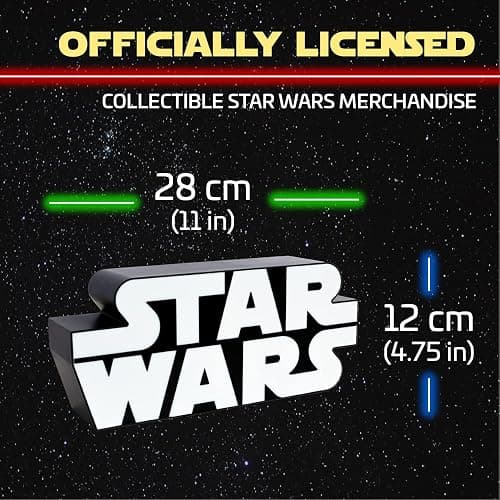 Paladone Star Wars Logo Light, Wall Mountable and Freestanding, Officially Licensed Disney Star Wars Merchandise - Star Wars Light Decor and Gifts for Men thumbnail 4
