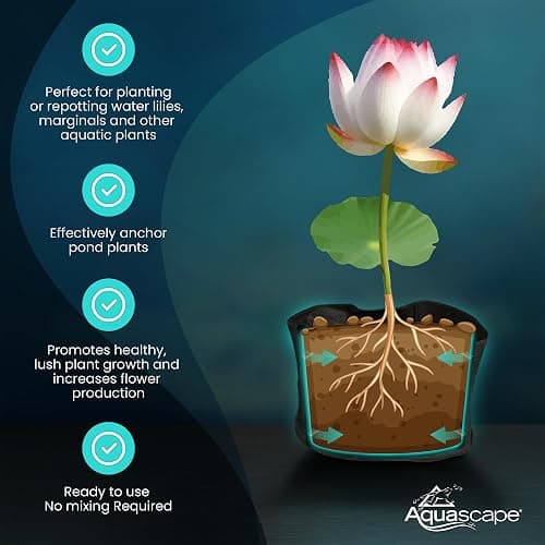 Aquascape Pond Plant Potting Media, Nutrient-Rich Aquatic Soil for Water Gardens, Supports Strong Root Growth, 215 Cubic Inches, 89002 thumbnail 5