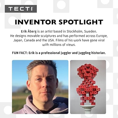 TECTI Kinetic Building System - Cubes with Seismic Moves - Consists of 3-Dimensional Interconnected Cubes - Build Over 50 Dynamic Structures - by Fun in Motion Toys thumbnail 8