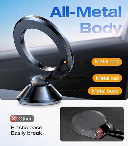 VICSEED 2025 Upgrade for MagSafe Car Mount, [Military-Grade] [High & Low Temp Resistance] Magnetic Phone Holder for Car Dashboard 360 Rotatable Car Phone Holder Mount for iPhone 17 Pro Max 16 15 14 13 thumbnail 5