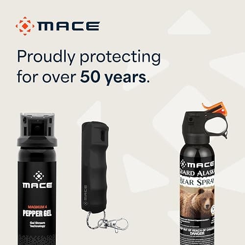 Mace Pepper Spray - Maximum Police Strength OC with UV Dye, Fast Flip Top, Ergonomic Finger Grip, Easy Carry Keychain, 12 Feet Range, 0.42 oz Compact Model, Self Defense Pepper Spray for Women & Men thumbnail 8