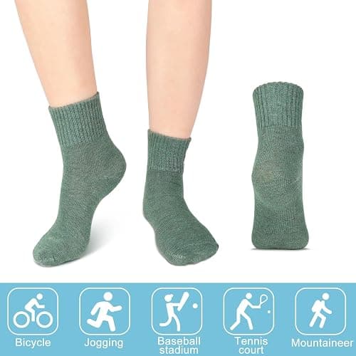 Eurzom 10 Pairs Socks Womens Crew Elastic Ankle Length Cotton Socks Aesthetic Cute Lightweight Low Cut Gifts for Women thumbnail 5