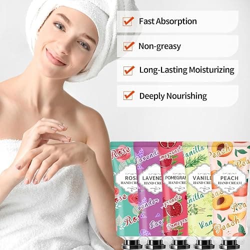 8 Pack Hand Cream Gift Set,Stocking Stuffers for Teen Girls,Christmas Gifts for Women,Mini Travel Size Lotion for Teacher Appreciation Gifts,Hand Lotionfor Dry Cracked Hands Gifts for Women thumbnail 4