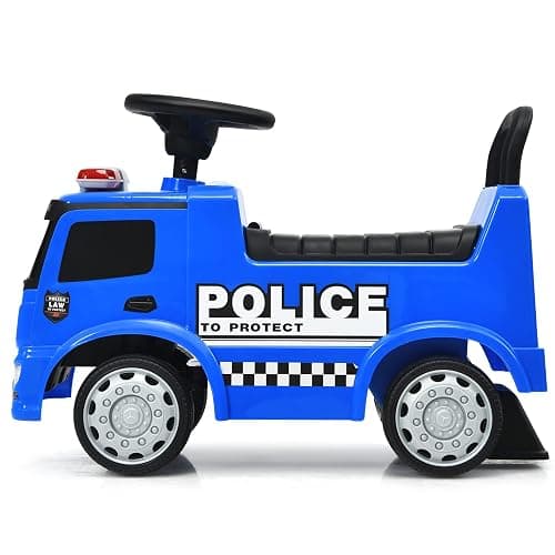 HONEY JOY Ride On Push Car, Licensed Mercedes Benz Push Cars for Toddlers w/Horn, Music, Lights, Under Seat Storage, Foot-to-Floor Ride On Fire Truck Toy for Kids Boys Girls 1-3, Blue thumbnail 8