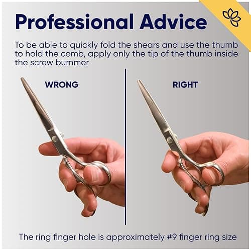 Equinox Professional Razor Edge Series Barber Hair Cutting Scissors - Japanese Stainless Steel Salon Scissors - 6.5” Overall Length - Fine Adjustment Tension Screw - Premium Shears for Hair Cutting thumbnail 3