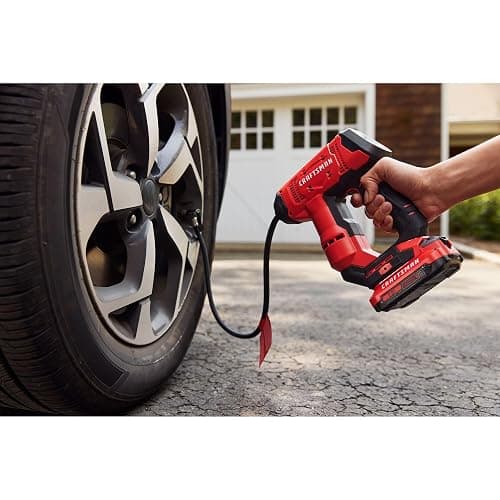 CRAFTSMAN V20 Air Compressor Portable, Cordless Tire Inflator, Up To 150 PSI Tire Pump, with Digital Pressure Gauge, Tool Only (CMCE521B) thumbnail 10