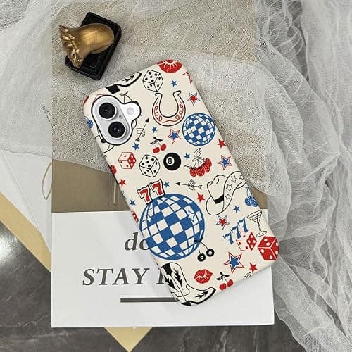 Case Compatible with iPhone 16,Hybrid 2-Layer Hard Shell,Shockproof Soft for Girl Women,Classic Western Cowboy Boots Retro thumbnail 7