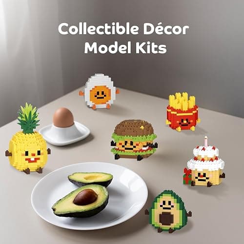 HIGH GODO Mini Food Party Favors Building Sets, Egg, Fruit & Cake Building Blocks Model Kits, Goodie Bag Stuffers, Classroom Small Prize Toys Gifts for Adults, Teens Age 14+ (6 Pack) thumbnail 6