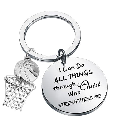 LQRI Christian Basketball Gift I Can Do ALL Things Through Christ Who Strengthens Me Basketball Faith Inspiration Gift - Image 1