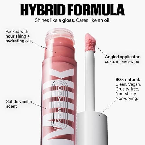 Milk Makeup Odyssey Lip Oil Gloss - For Fuller and Glossy Lips - Long Lasting Moisture - Semi-Sheer Color - Vegan Cruelty Free thumbnail 2