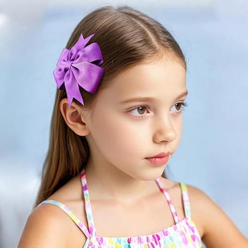 40Piece 3 Inch Boutique Grosgrain Ribbon Pinwheel Hair Bows Alligator Clips For Girls Babies Toddlers Accessories Teens In Pairs thumbnail 4
