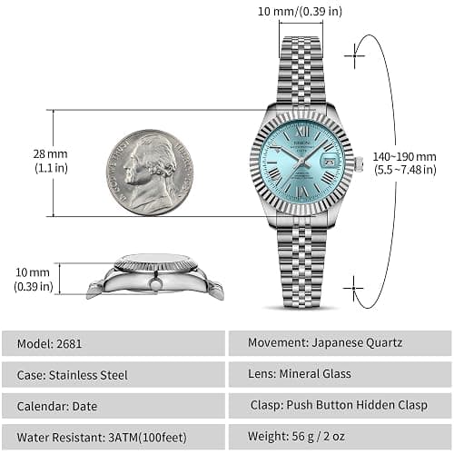 NIBOSI Watches for Women Analog Quartz Waterproof Ladies Wrist Watches with Date Dainty Fashion Luxury Stainless Steel Watch for Small Wrists Female Elegant Dress Women's Watch thumbnail 3