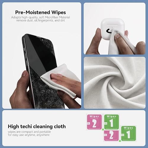 Wowwat for AirPods Cleaning Kit with Cleaner Pen&Cleaning Putt-White | 48 Pack Multifunction Deep Cleaner Tool Headphones for Airpods Pro 4 3 2 1 Generation Phone Charging Port,Earbuds thumbnail 6