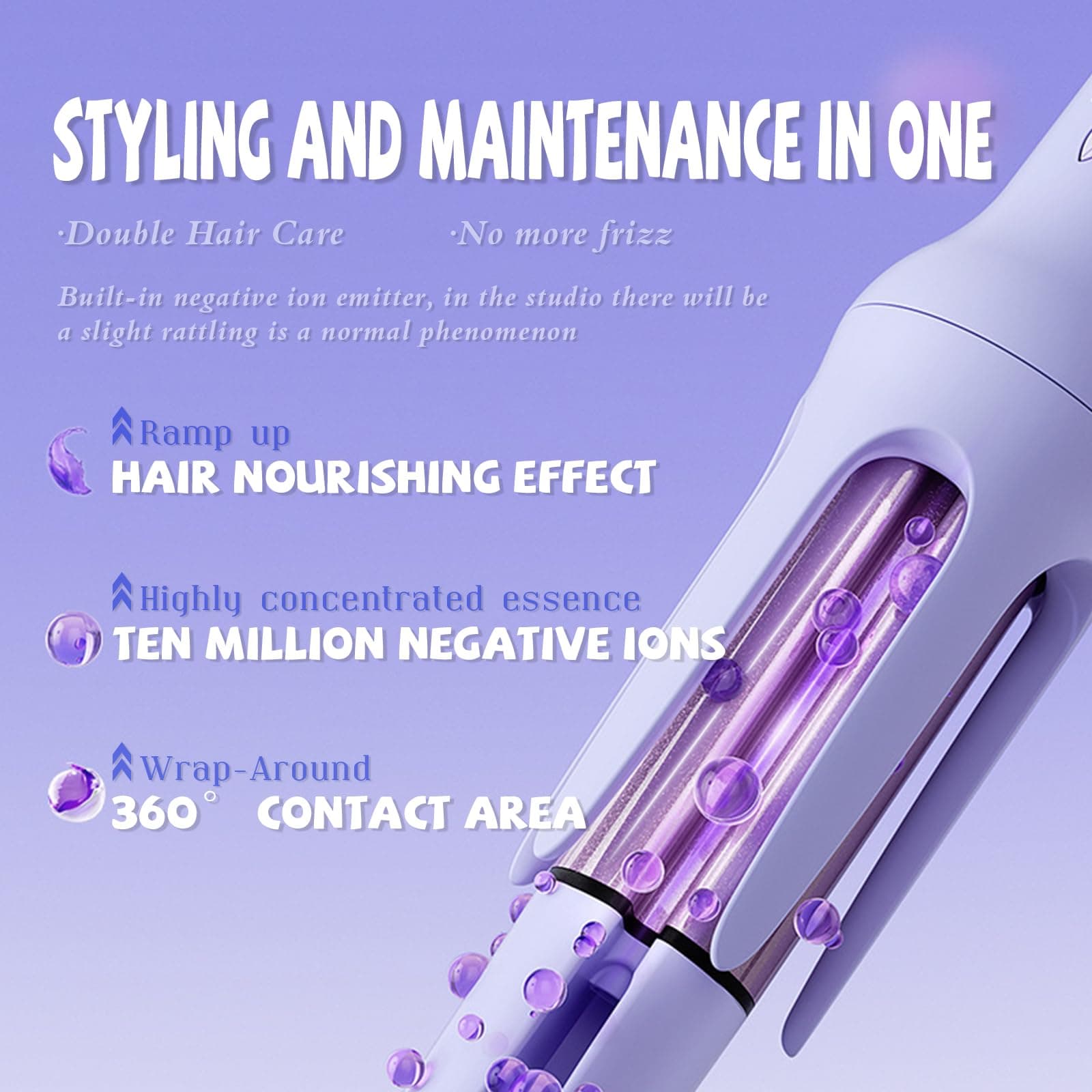 Hair Curler, 32mm automatic curling iron, 3 adjustable temperatures and 2 timer reminders, automatic curling iron for long hair, double anti-scald function, Australian specification plug, suitable for everyone thumbnail 5