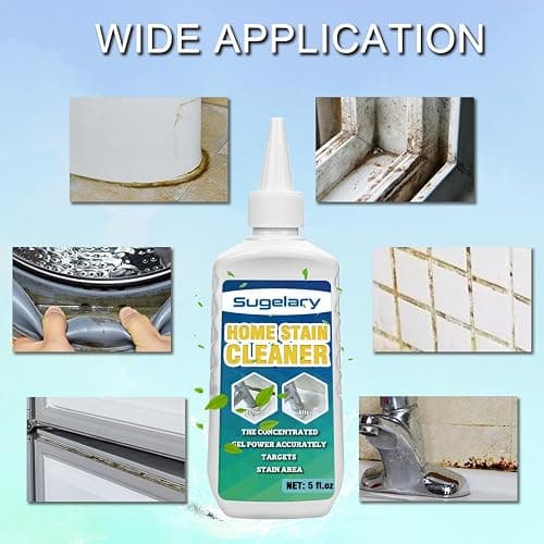 Sugelary Mold Stain Cleaner, 5 fl oz Mold Stain Cleaner Gel for Washing Machine, Home Stain Cleaning Gel for Fridge, Tile, Grout, Sink and Bathroom Use thumbnail 3
