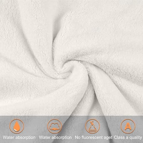Hooded Baby Towel, Baby Towels Newborn, Baby Bath Towel with Hood, Baby Bath Towels Wrap, Blanket for Baby, Baby Beach Towel, Hooded Bath Towels for Boy and Girl, Newborn,31.5"×31.5" (White +Pink) thumbnail 7
