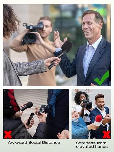 SUNMON Handheld Wireless Mic Stand for DJI Mic, Holder for DJI Mic 2, DJI Microphone Interview Handheld Mount Adapter for DJI Mic1/ 2 thumbnail 5