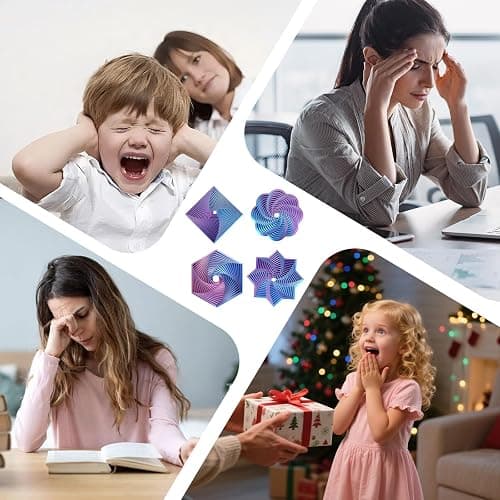 Valentines Day Gifts 4 Packs Expanded Sensory Fidget Star,Fractal Fidget Hexagon,Hexagon Fidget Toy for Relax,Hexagonal Fidget Toy Stress Relief Pocket Toy Birthday Gift thumbnail 3