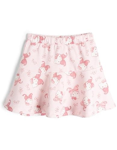 Hello Kitty Girls Fleece Drop Shoulder Pullover Sweatshirt and Skirt Toddler to Big Kid Sizes (2T - 10-12) thumbnail 5