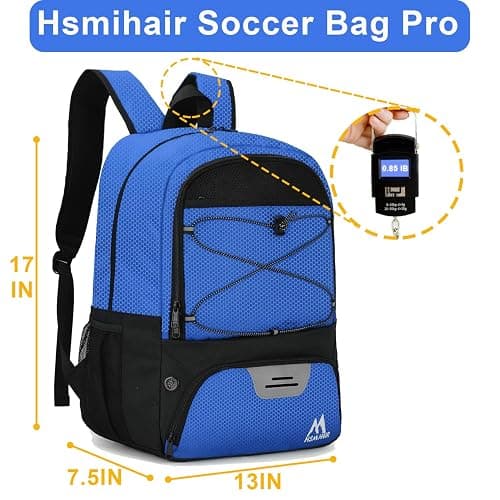 Hsmihair Soccer Bag-Soccer Backpack&Backpack for & Football Volleyball & Basketball,with Ball Compartment and Separate Cleat thumbnail 2