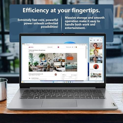 Lenovo IdeaPad 1 Everyday Laptop, 14" HD Display, 8GB RAM, 384GB Storage(128GB eMMC + 256GB PCIe), 1 Yr Office 365 Included, Intel Core Processor, Win 11 Home, Bundle with Thunderobot Wireless Mouse thumbnail 5