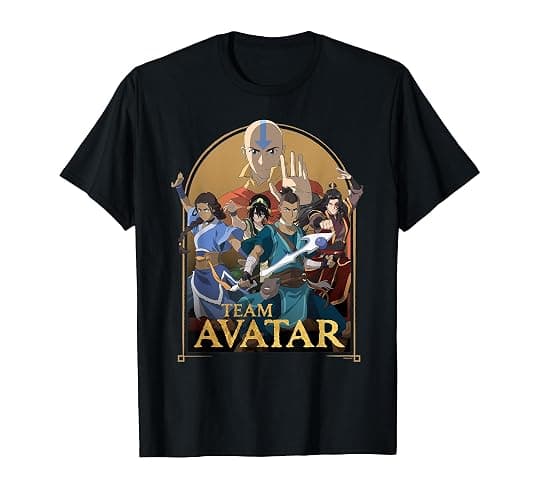Avatar Aang: The Last Airbender Team Avatar Group Portrait T-Shirt - Image 1
