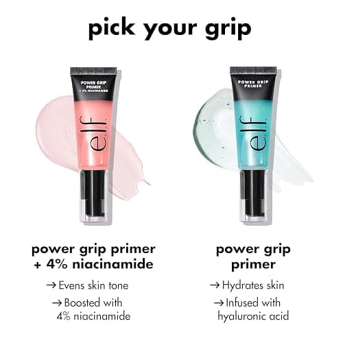 e.l.f. Power Grip Primer + 4% Niacinamide, Gel-Based & Hydrating Face Primer, Evens Skin & Brightens, Grips Makeup, Vegan & Cruelty-Free, 0.811 Fl Oz - Power Grip Primer + Niacinamide thumbnail 7