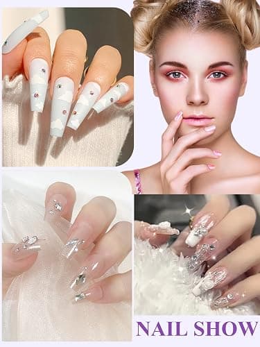 Yokilly Acrylic Nail Kit for Beginners: Acrylic Powder Set 3 Colors Pink White Clear Nail Powder - Nail Set with 100PCS Nail Tips Nail Art Brush Nails Extension Starter Kits for Home Salon thumbnail 7