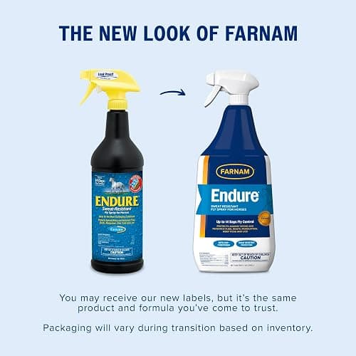 Farnam Endure Sweat-Resistant Fly Spray for Horses, Lasts Up to 14 Days, Protects Against Flies, Gnats, Mosquitoes, Ticks & Lice, 32 oz. thumbnail 3