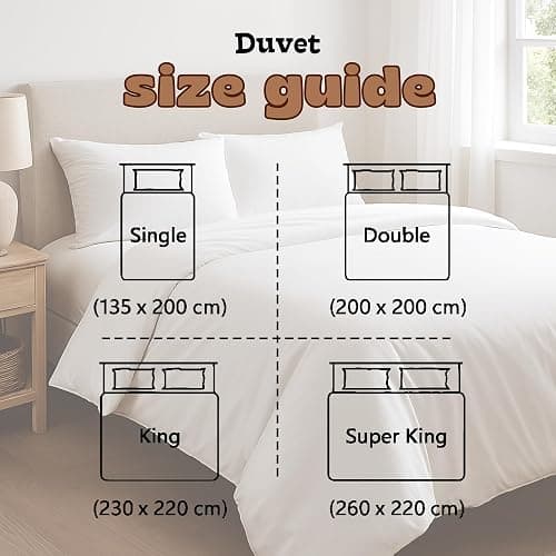 GG GONZALO GRACIA King Duvet 16.5 Tog | Extra Warm & Cosy Winter Duvets for Cold Nights | Made in UK Quilt | Anti-Allergy, Breathable & Hollowfibre Filling Duvets (King, 225x220cm) thumbnail 2