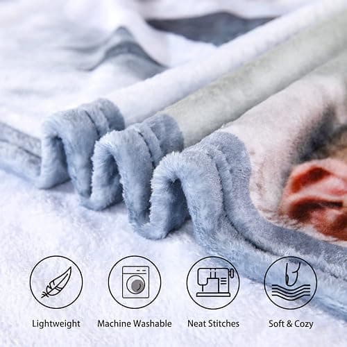 Stepdiy Thick Custom Throw Blanket 50"x60" | Personalized Blanket with 6 Photos Text | Customized Picture Blanket for Mom Dad | Customized Gifts for Anniversary Birthday Gifts for Him Her thumbnail 4