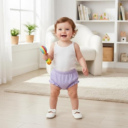 SOBOWO 3-Pack Bloomers for Baby Girls Diaper Covers Ribbed Ruffle Solid Triangle Baby Girl Shorts Summer Toddler Underwear thumbnail 4
